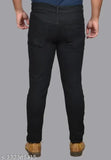 Black denim COMFITS men's jeans, perfect fit for any occasion. Size 28, 30, 32, 34, or 36. Made in India