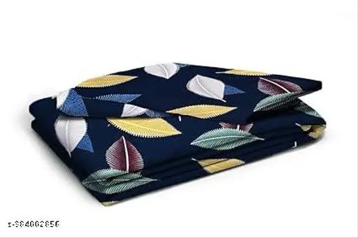 Superfine cotton double bed fitted sheets with botanical print & 2 pillow covers, ideal for summer, originating from India