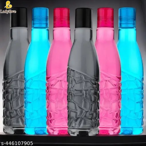 Multicolor Ladylove fridge water bottle combo set (BIS/ISI certified, leak-proof plastic bottles for fridge storage, India)