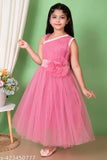 Sleeveless net frock for girls party wear (2-3/3-4/4-5/5-6/6-7/7-8 years), Indian-made