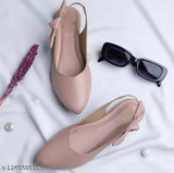 Colorful synthetic leather ballerinas, closed back, woven design - SONA TRADERS women's fashion bellies, Indian sizes from IND-3 to IND-9