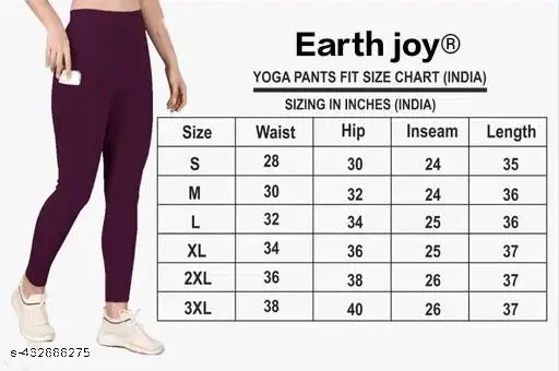 Black Earth Joy® Women's Jeggings Pack of 2 (Solid Lycra) - Ideal for Yoga, Gym, & Casual Activity