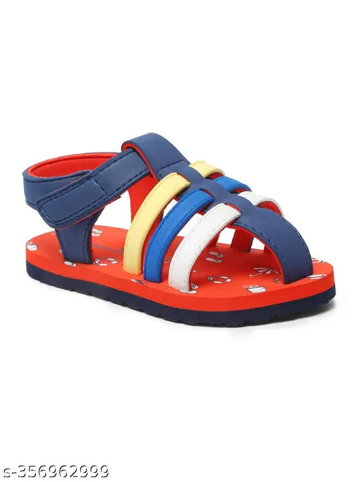 Trendy striped EVA indoor-outdoor unisex sandals for kids, vibrant colors, wear-resistant, non-slip, secure fit, easy on/off