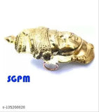 Brass Ammavari face Varalakshmi decorative showpiece, 18x8.5 cm, Indian gold idols on display