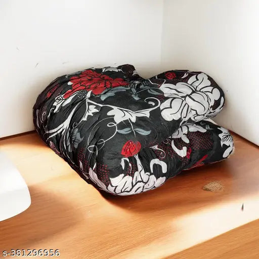 Microfiber Rajai Quilt, 3D Printed Design, Best Quality, Heavy Winter Season Sale, Size: Single - Made in India