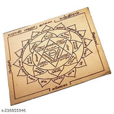 Brass Varahi Maha Yantra (2x2 inches), God Idol for prosperity & protection, Indian origin