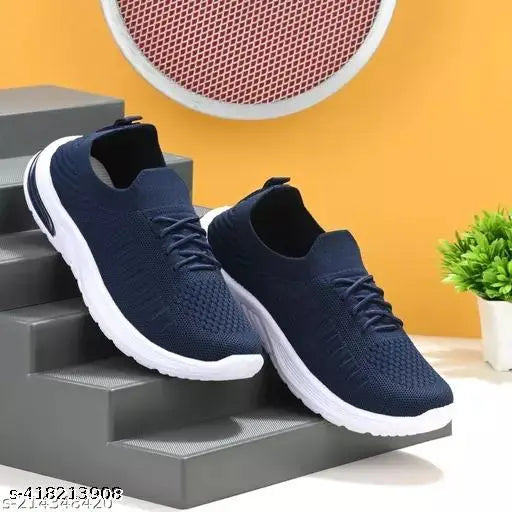 Lightweight mesh women's sports running shoes, PVC sole, casual gym slip-on sneakers, available in sizes IND-4 to IND-8
