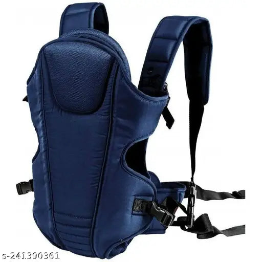 Royal Blue Polyester Net Baby Carrier with Adjustable Buckle Straps and Head Support, ideal for cozy indoor or outdoor use