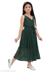 Vibrant silk ethnic dress in navy blue, purple, maroon, bottle green for girls ages 1-12 yrs - Indian origin, sleeveless, acrylic fabric