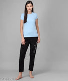 Black cotton maxi pyjamas set, one piece in size M, L, or XL - Indian made