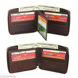 Brown leather unisex zipper wallet with RFID blocking, premium quality and 2 compartments
