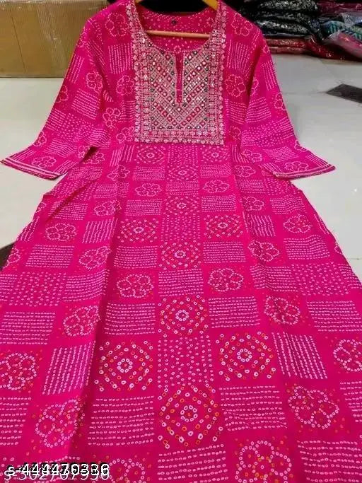 Rayon Marodi Printed Women's Kurti, vibrant ethnic design, suitable for parties and festive wear