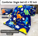 Reversible blue cotton comforter, Shree Raghav's Kid's print, perfect gift for family and friends