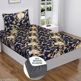 Heavy quality mix cotton, soper soft fabric, all-round elastic fitted single bedsheet with king size zipper pillow cover (72 x 48 x 10 inches). Indian-made, long-lasting, no color bleeding, no allergies. Super fine thread count 280, suitable for adults in summer