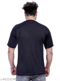 Multicolor print polyester men's solid round neck t-shirts in M, L, XL, XXL from India