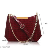 Synthetic leather hobo slingbag, sleek and fashionable for women's daily use with party-ready style