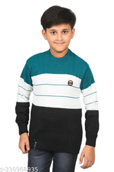 Woolen colorblocked kids sweater, 8-9 years, DIMSY COLLECTION - Winter season