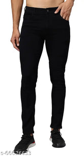 Premium quality black men's denim jeans by Best4U Fashion, Indian-made slim fit with excellent finishing and sizes 28/30/32/34 (waist 28/30/32/34, length 41in)