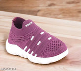 Pink textured canvas slip-on whistle sound summer shoes for kids - fashionable and supportive footwear for infants