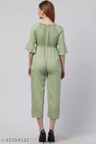 Striped rayon three-quarter sleeve jumpsuit for women, ideal for Indian body type, India origin