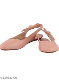 Pink canvas ballerinas: Laxmi trace stylish women's slip-on sandals for party wear, India origin