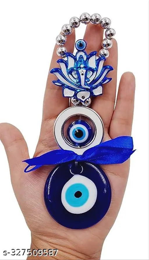 Plastic Vastu Evil Eye Hanging, 4.5cm x 6cm x 4cm for Home Protection & Prosperity
