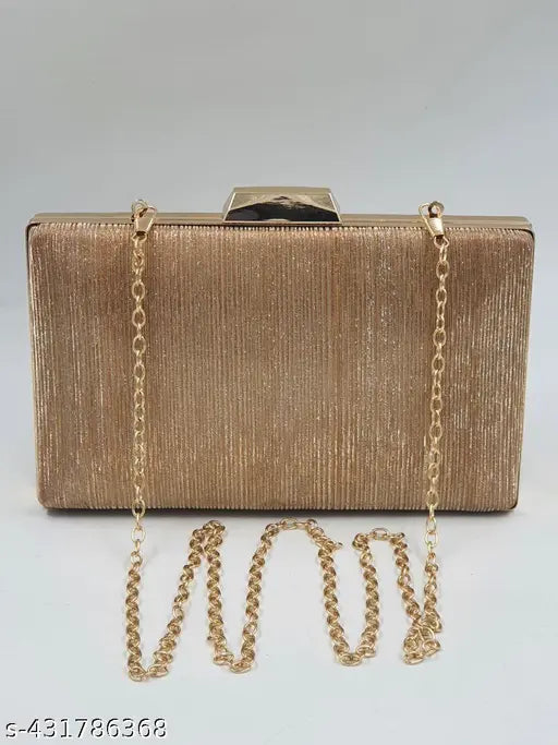 PU Italian Dom Framed Box Clutch, solid net pattern, free size (L20in W4in), suitable for bridal events or parties