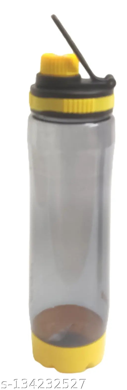 Yellow plastic sipper bottle, pack of 1 for hydration on-the-go, originates from India