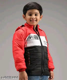 Nylon colorblocked winter jacket for boys, solid design in sizes 2-3 Years, 3-4 Years, 4-5 Years, 5-6 Years, 6-7 Years. Made in India