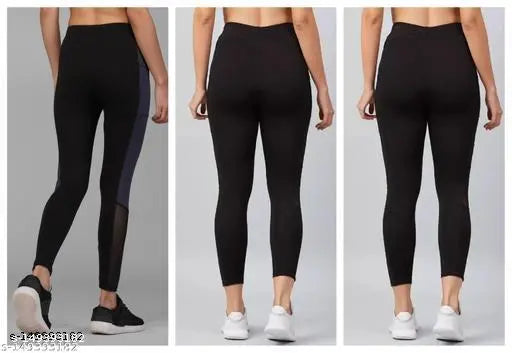 Green-shade striped modal jeggings for women, fully stretchable and super fine material best for gym & casual wear