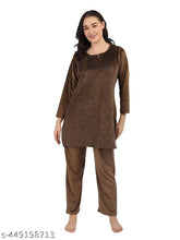 Duchess Women's Supersoft Velvet Printed Winter Nightsuit - Warm, soft velvet nightsuit with stylish prints and premium quality, perfect for cozy nights