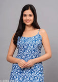 Printed rayon Women Sharara Set - Sleeveless kurta with palazzos, available in sizes S to XXL