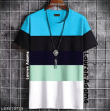 Colorblocked cotton t-shirt for men, premium quality, stylish design, made in India