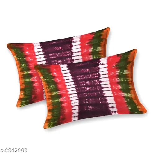 Jaipuri pure cotton spiral tie and dye double bedsheet, two stitched pillow covers - elegant, sophisticated, long-lasting, comfortable, and breathable designer bed linen for adult use