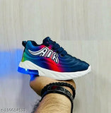 Lightweight nylon Solander Casual Wear boys' LED light shoes for comfortable play, Indian craftsmanship and distinctive style