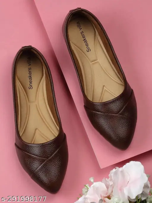Synthetic leather slip-on ballerinas by SNEAKERSVILLA - versatile party footwear for outdoor events, leisure, and weddings in sturdy, fashionable colors