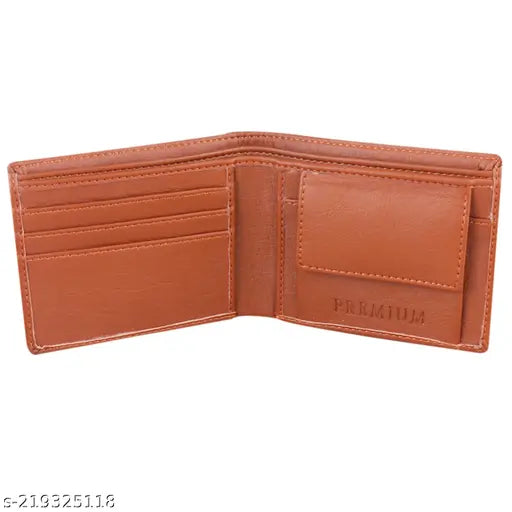 Black leather RFID protected men's wallet with 3 card slots, 1 coin pocket, and multiple hidden compartments. Ideal for everyday use and perfect gift. High-quality genuine leather design