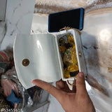 Synthetic slingbag, self-design pattern, free size best quality handbag for women - Trendy Classy Women Slingbags from India