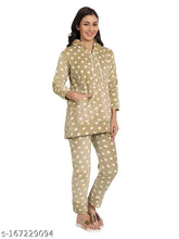 Woolen fur print nightsuit for women, warm and cozy woolen winter nightwear