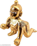 3inch Brass Ashtadhatu Krishna Laddu Gopal Idol for Pooja, auspicious home decor