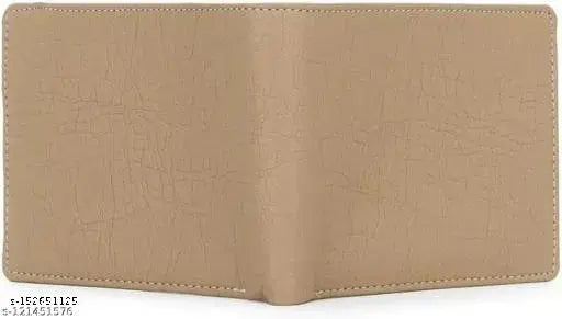 Solid brown PU leather men's wallet, 12 card slots, durable & portable, perfect gift accessory