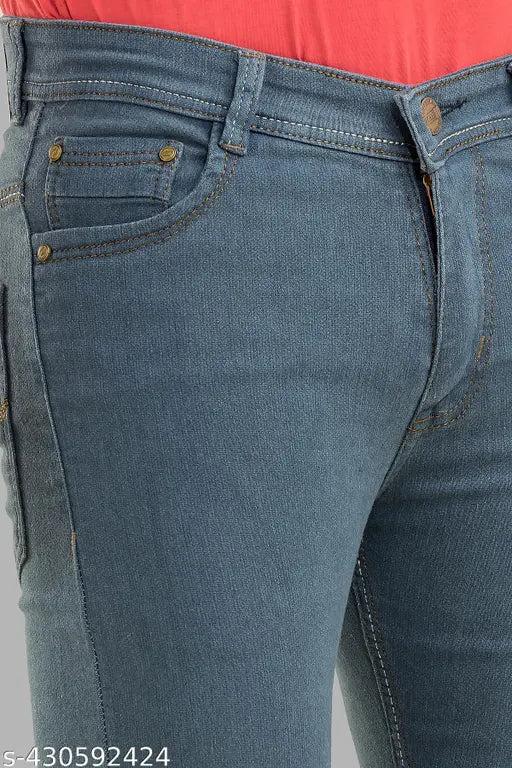 Denim men's jeans, solid, size 30, high-quality yet affordable clothing for modern style