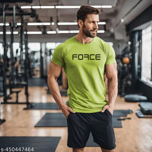Mens 3Colors RGB DriFit Polyester QuickDry Activewear TShirt - Moisture-Wicking, India-made activewear for gym in M & XXL sizes
