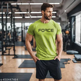 Mens 3Colors RGB DriFit Polyester QuickDry Activewear TShirt - Moisture-Wicking, India-made activewear for gym in M & XXL sizes