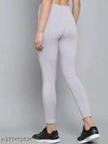 Solid net Lycra tights by Earth Joy, 37" length, 5 threads stitching. Ideal for gym, yoga, and activewear