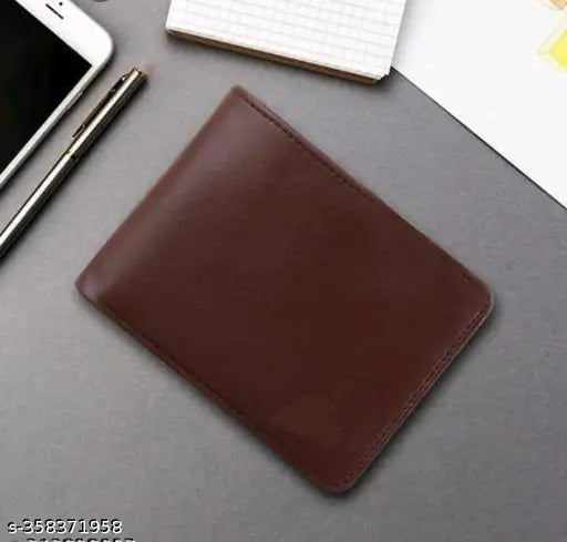 Sisa stylish PU leather wallet, solid pattern, 2 zip pockets, free size (9cm x 4cm), India-made