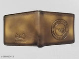 Brown leather wallet, Styles Unique Men's design with 8 card slots, free size (11cm x 9cm), RFID protected, genuine leather and high-quality ginny
