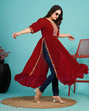 Georgette Navratri Special kurti in 3 colors - 300gm, perfect for traditional festive wear