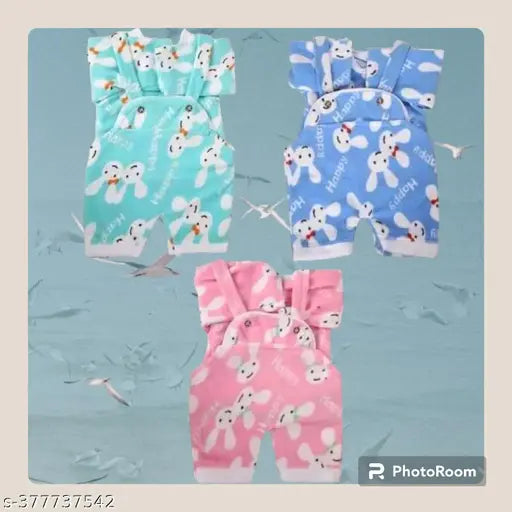 Wool winter suit combo: 3 pcs (hoodies, dress, suit) for babies & girls/boys, printed net pattern, long sleeves, Indian origin