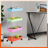 Four-compartment plastic desk organizer, free size, perfect for office supplies storage in Afghanistan workplace